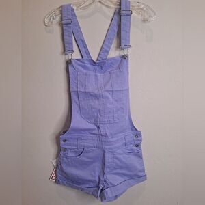 Fiorucci Lavender Overall Shorts with Adjustable Straps NWT Size 6US/ 40…